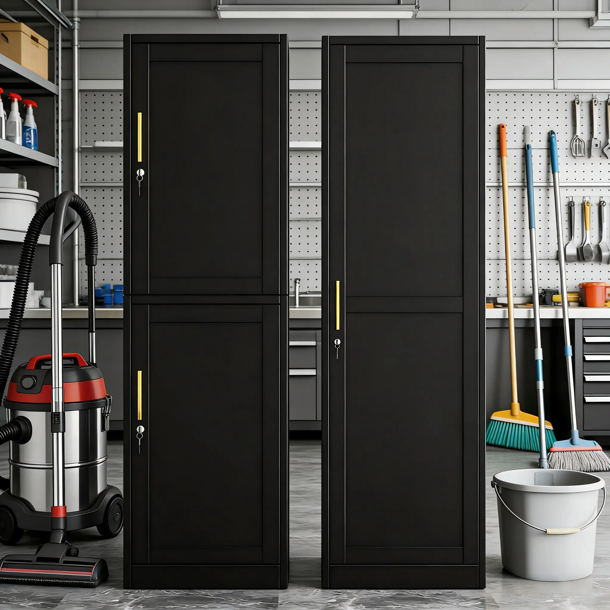 67" H Locking Metal Locker | Tall Narrow Storage Cabinet, Tool File & Snack Locker Organizer for School Classroom, Bedroom, Gym, Home Office, Entryway & Hallway