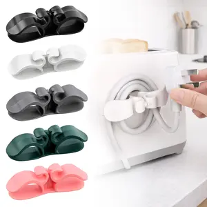 Appliance Cord Organizer with Plug Holder, Self-Adhesive Cable Winder for Kitchen Appliances, Cord Wrap for Air Fryer, Coffee Maker, Rice Cooker & Blender