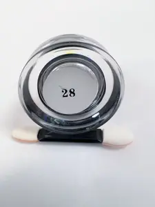 White Chrome Nail Powder Super Glossy Clear Mirror Effect Smooth Pearl Glitter Pigment Powder for Gel Polish Nails Art Design with Tool