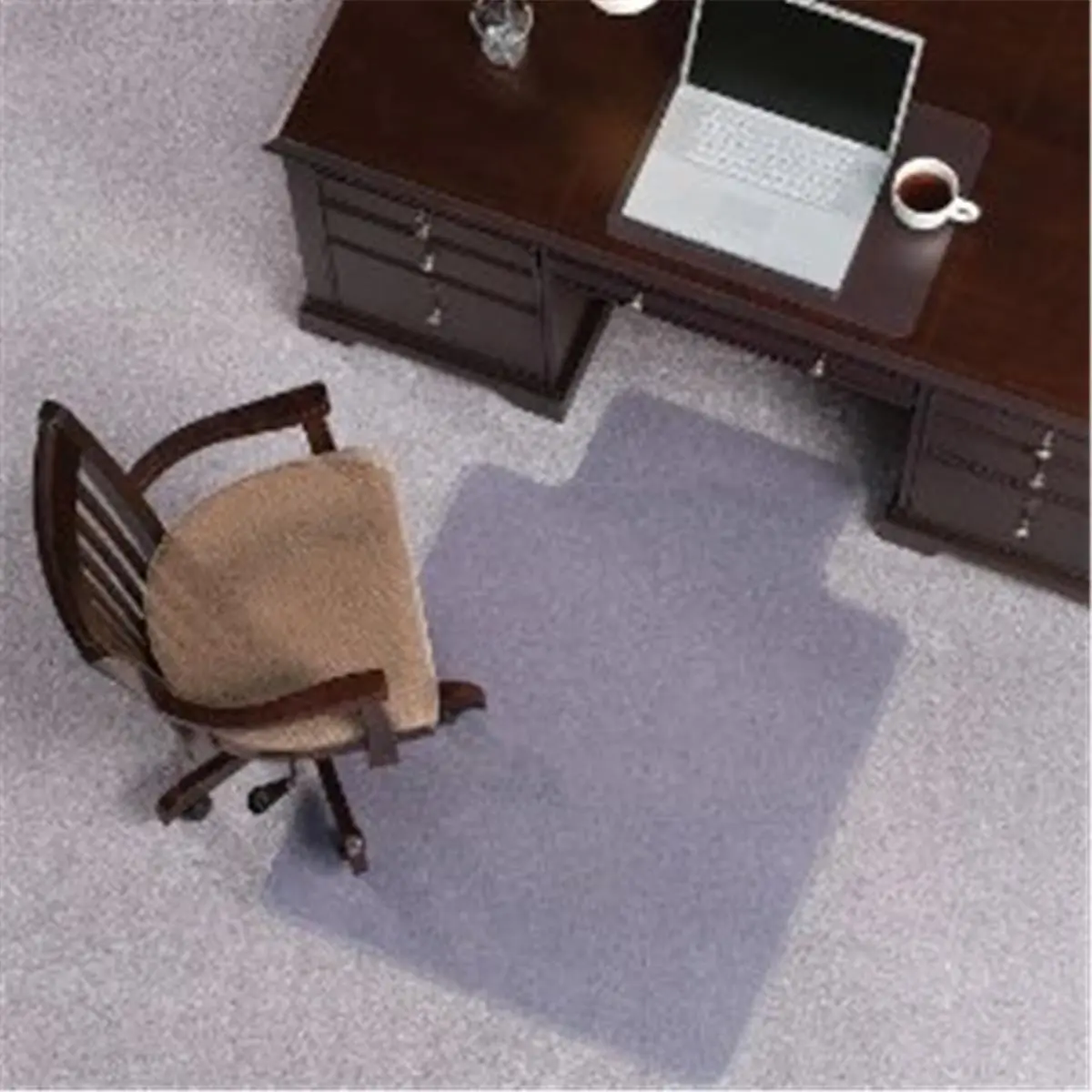 212 MAIN ES Robbins 128083 Lip Shape Office Flooring Mats, Intermediate Gauge, 36 in. x 48 in., Beveled Edge, Crystal Edge
