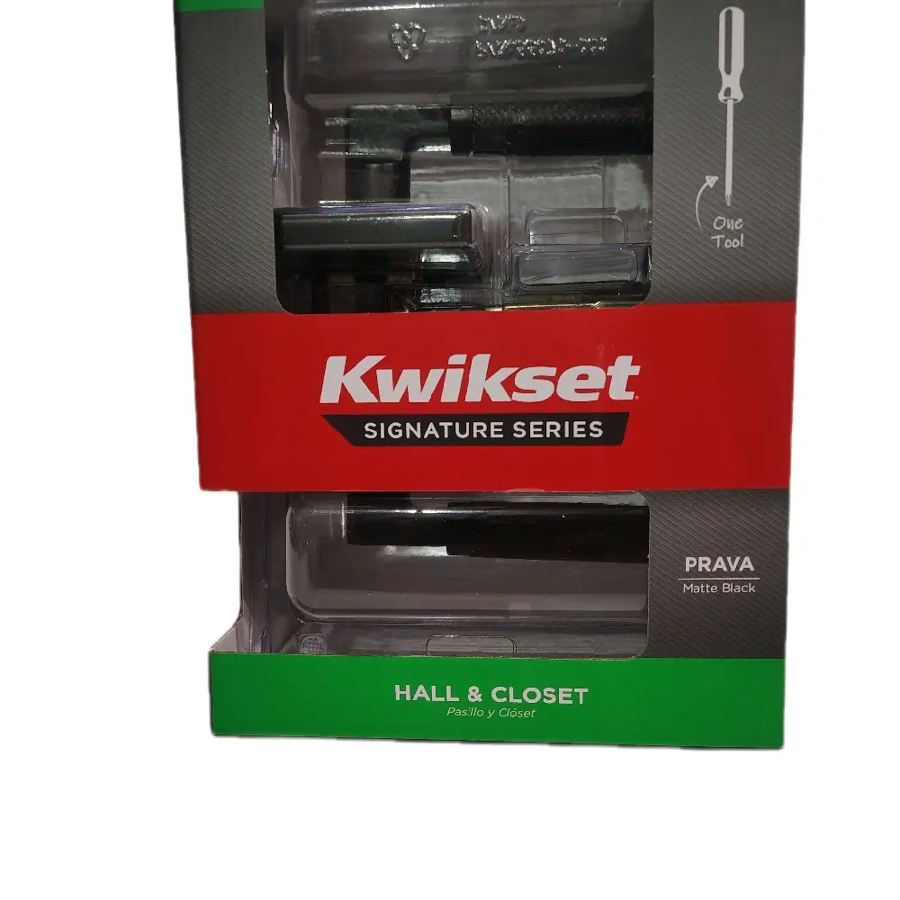 Kwikset PRAVA Hall & Closet Door Lever – Matte Black