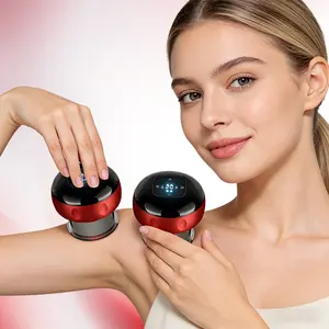 Portable electric massager, intelligent negative pressure relaxation instrument, hand-held muscle relaxation instrument, back and neck scraping massage tool, home charging hot compress massage instrument, ideal gift for parents.