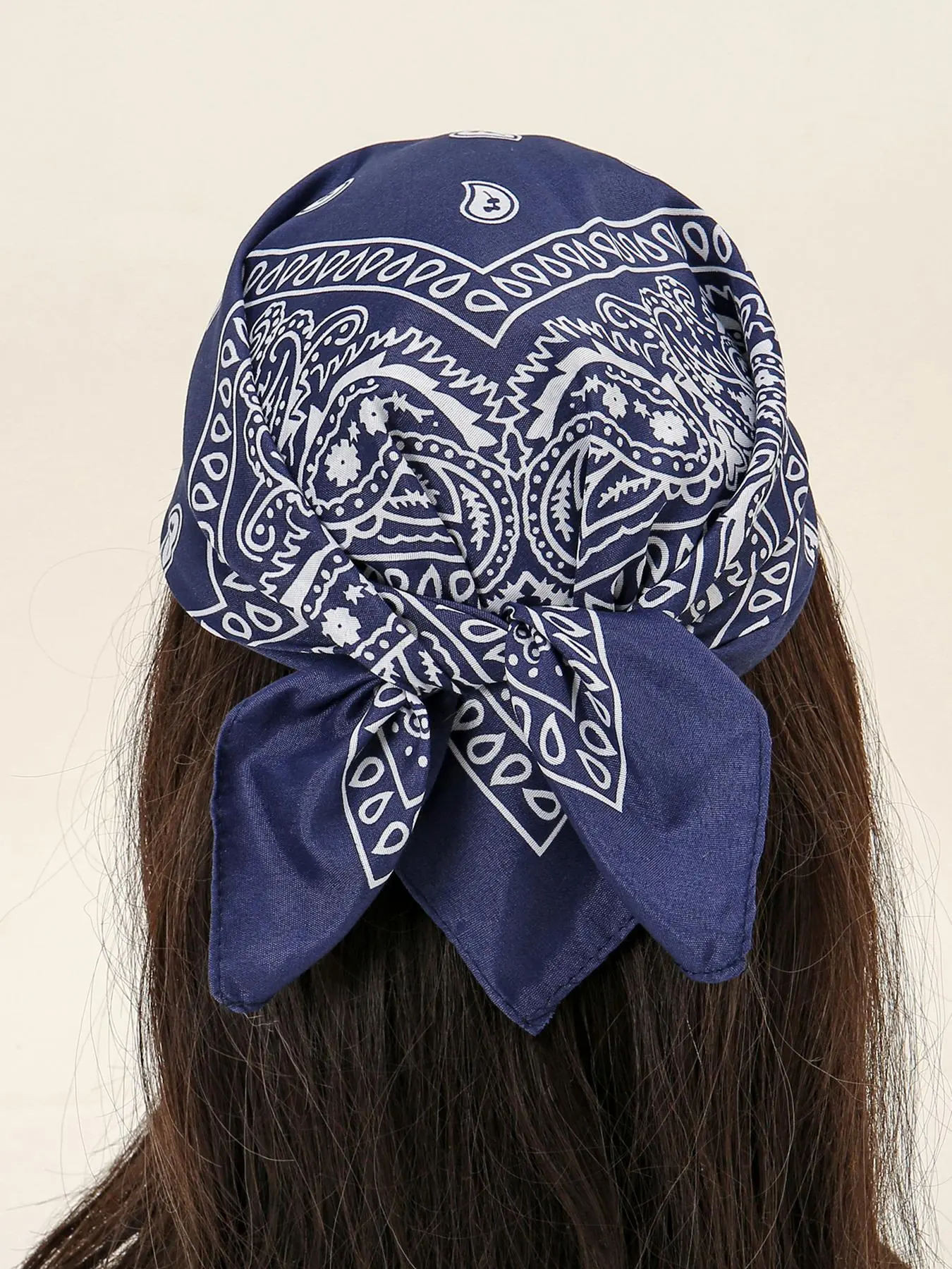 Fashion Paisley Print Square Hijab Headscarf, Casual Versatile Bandana, Boho Style Scarf for Women & Men, Fashion Accessories for Daily Wear, Square Head Scarves