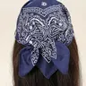 Fashion Paisley Print Square Hijab Headscarf, Casual Versatile Bandana, Boho Style Scarf for Women & Men, Fashion Accessories for Daily Wear, Square Head Scarves