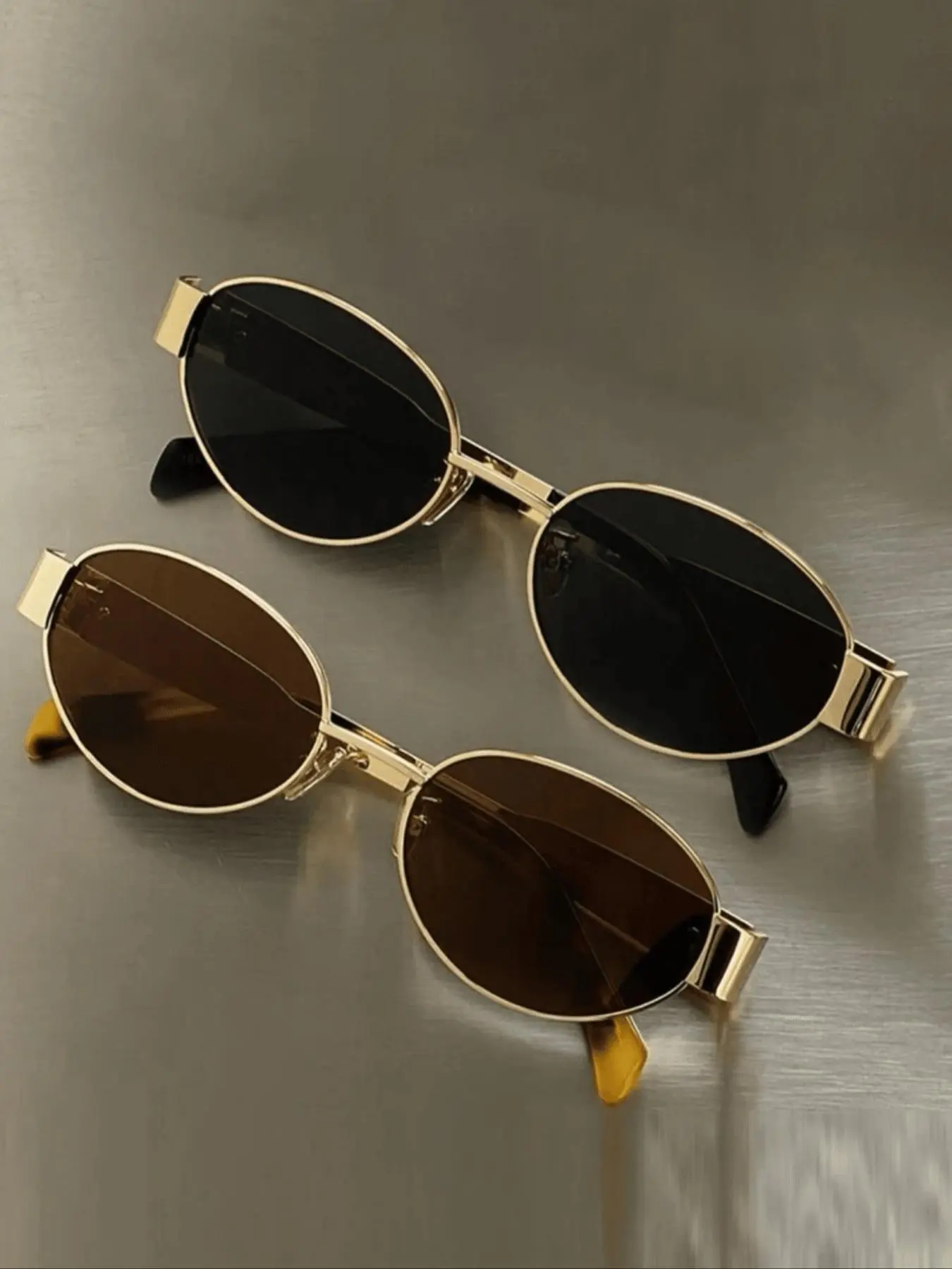 Vintage Bohemian Metal Oval Frame Glasses, Trendy Casual Glasses for Everyday Use, Fashion Accessories for Outdoor Activities, Casual Style Eyewear, Trendy Fashion Shades