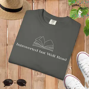 Book Nerd Comfort Colors Shirt for Introverts, Booktrovert Gift for Literary Friend, Reading Addict Tshirt
