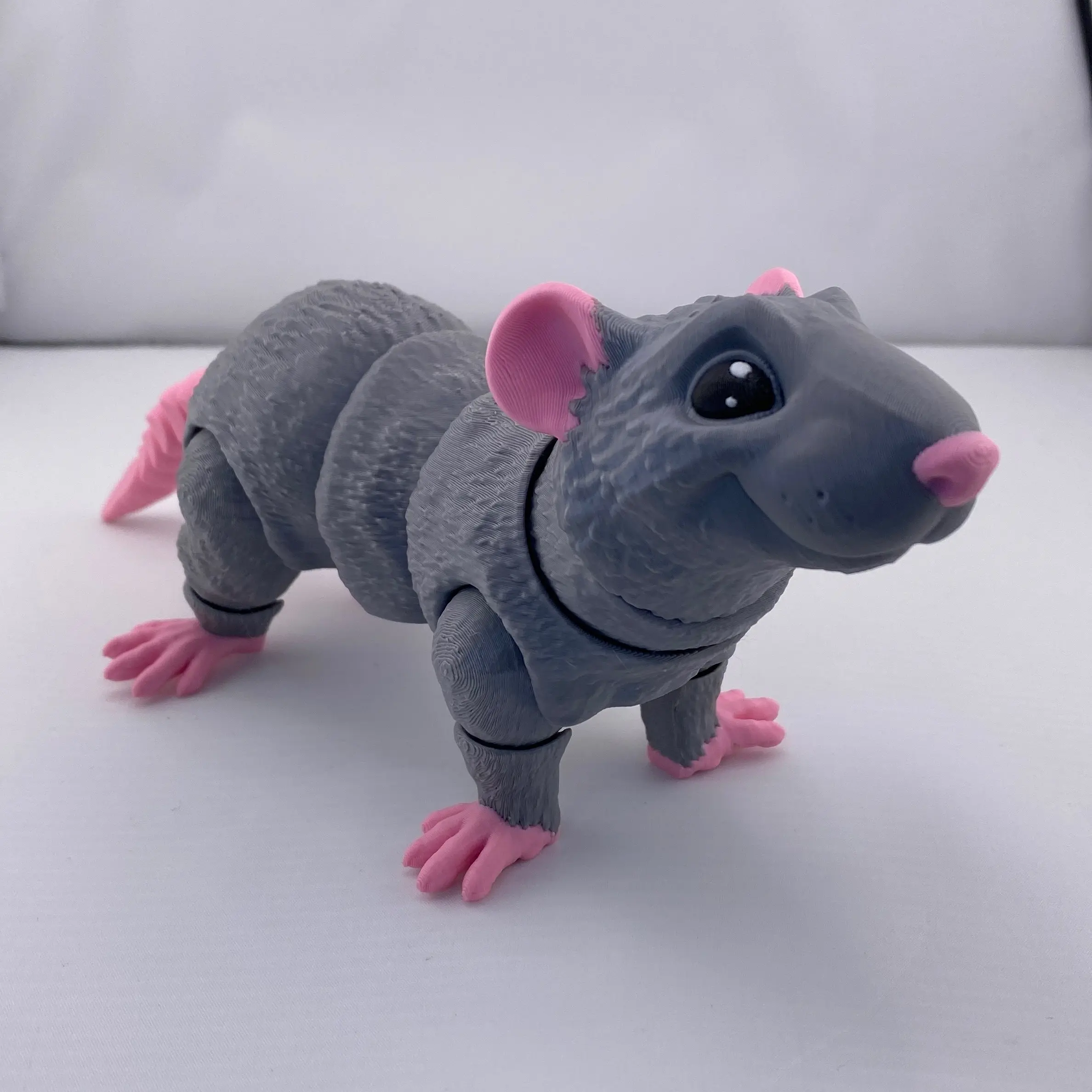 Articulating 3-D Printed Rat Figurine Decoration