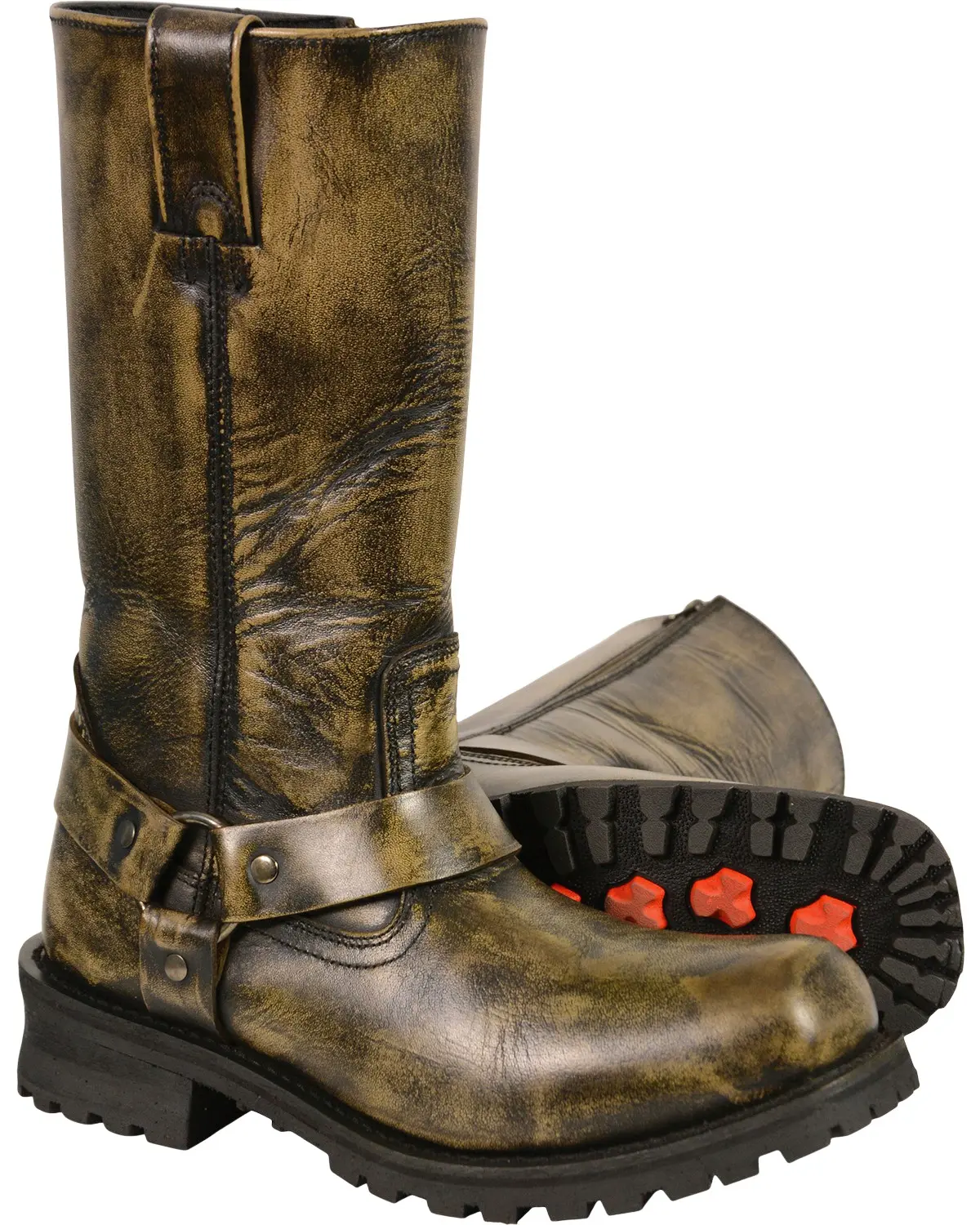 Milwaukee Leather Men's Men'S Waterproof 11" Harness Boot Square Toe - Mbm9005