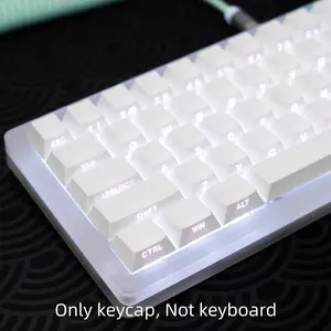 Backlight Keycap, 1 Set Side Engraved Keycap, Keyboard Keycap for 6.25U Space 61 68 75 84 87 98 99 100 104 108 Keyboard