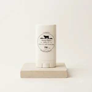"Cowboy Kiss" Peppermint Tallow Chapstick- 15ml Plastic Oval Container