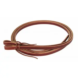 7061BUR Professionals Choice Burgundy Latigo Split Rein Waterloop 7 Ft