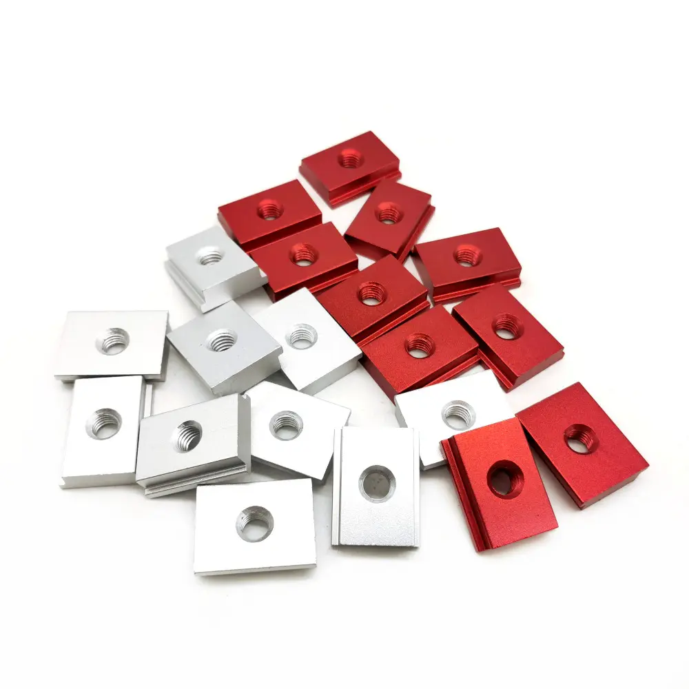 10pcs T-Slider for T-Slot Miter Track, Heavy Duty Aluminum Alloy Sliding Nut, Ideal for Woodworking Tool Jigs, Screw Slot Fasteners