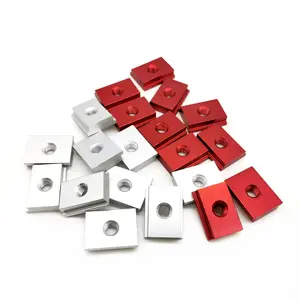 10pcs T-Slider for T-Slot Miter Track, Aluminum Alloy Sliding Nut, Ideal for Woodworking Tool Jigs, Screw Slot Fasteners