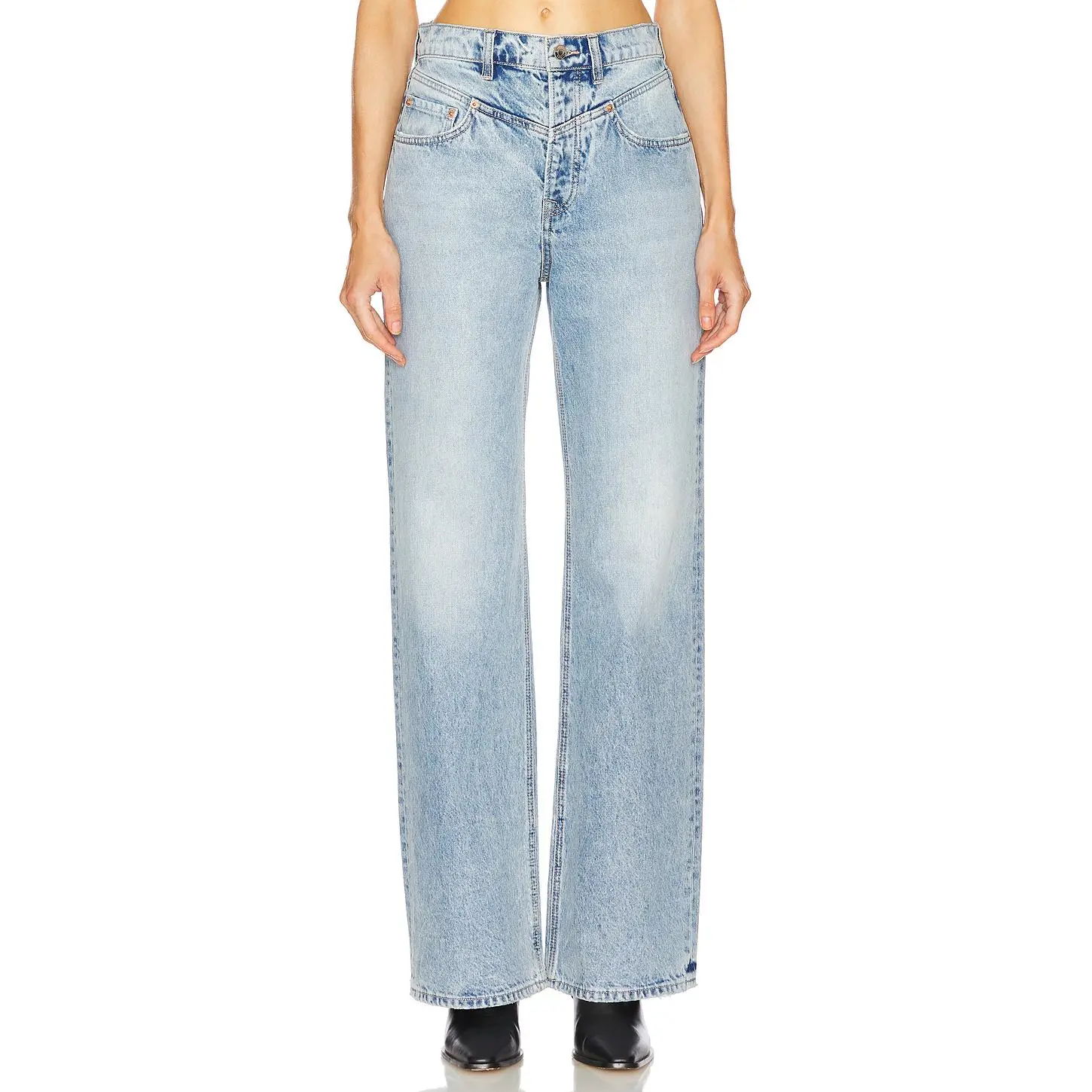 GRLFRND Katya Seamed Loose Wide Leg Jeans in Azusa GRLFRND Katya Seamed Loose Wide Leg Jeans in Azusa
