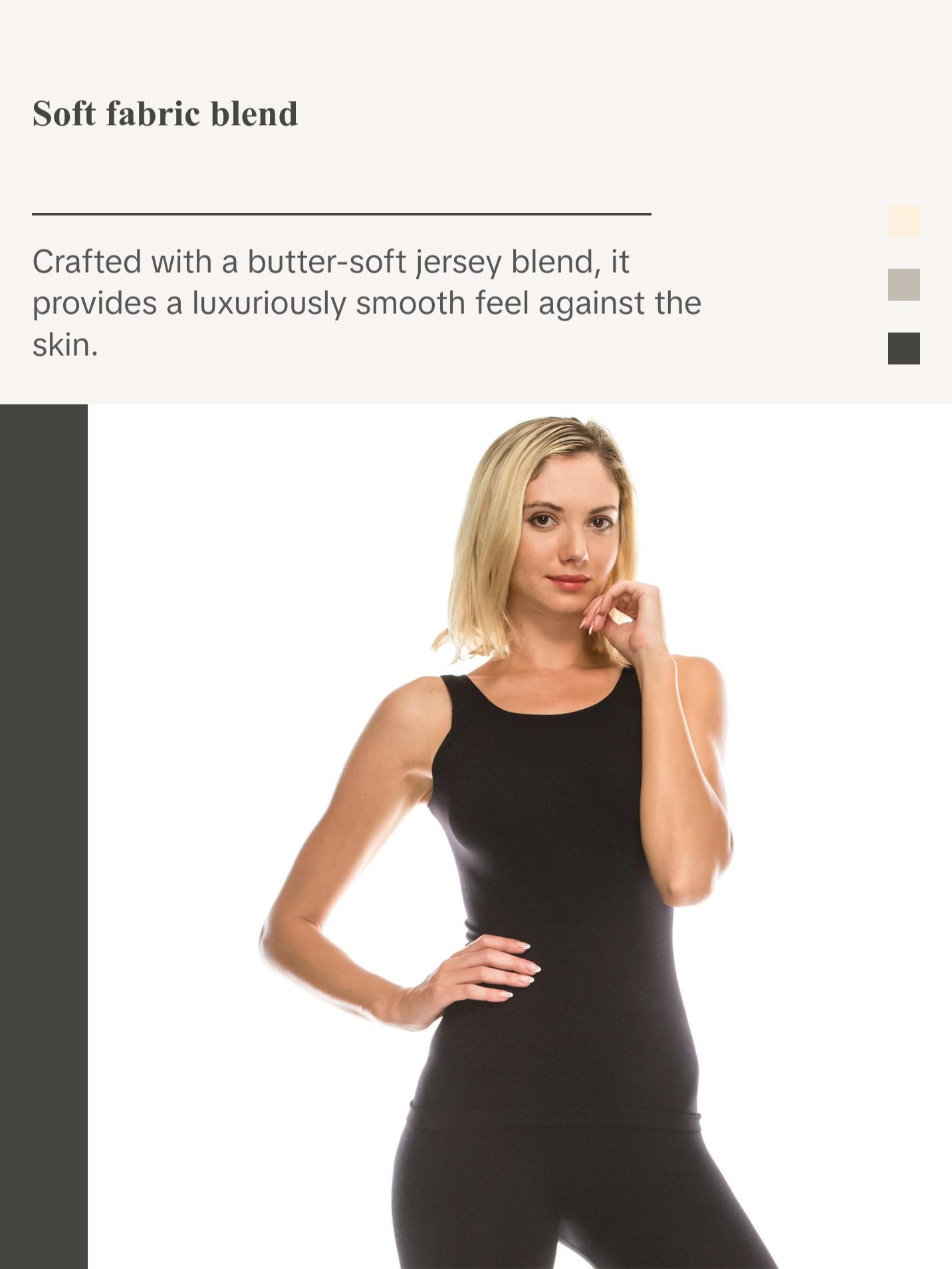 KURVE BUTTER SOFT SEAMLESS JERSEY TANK TOP