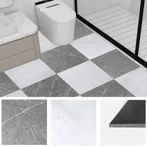 12x12 inch peel and stick vinyl floor tiles self adhesive waterproof flooring planks for kitchen dining roombathroomvestibule cover 30 sq ftgreywhite marble15 tiles per color