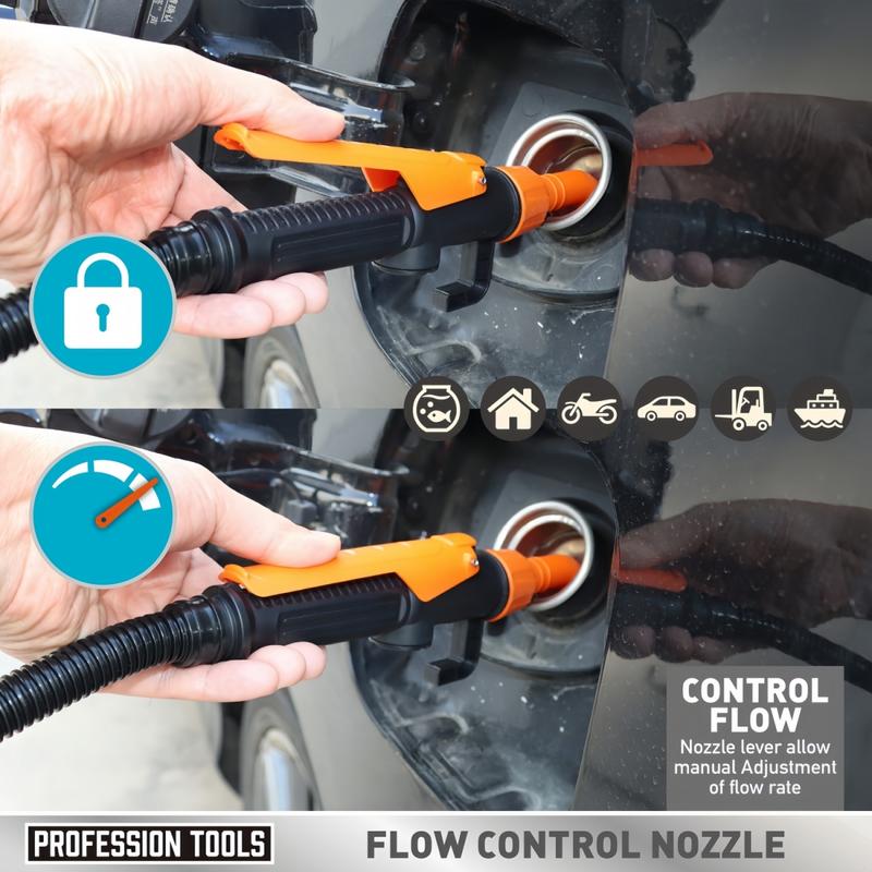 Portable Electric Fuel Transfer Pump Battery Powered Siphon Pump for Gasoline Universal Fit for Gasoline Vehicles Fuel Water Transfer Easy to Use