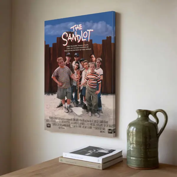 The Sandlot Movie Poster Vintage Baseball Team Wall Art Retro 90s Film Canvas Print Classic Sports Cinema Decor for Bedroom Game Room Living Room Office Dorm Gift for Baseball Fans