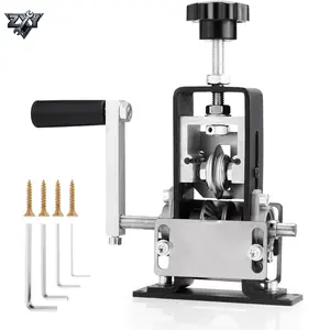 2-in-1 Drill-Powered & Hand Crank Wire Stripping Machine, 0.06"-1"(1.5~25mm) Heavy Duty Scrap Copper Wire Peeler, Efficient DIY Cable Copper Recycling Tool (Black)