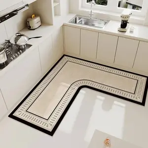 Diatomite Kitchen Mat, L-shaped Non-slip Kitchen Rug, Oil & Water Absorbent Kitchen Floor Mat, Suitable for Home & Kitchen Floor, Kitchen Area Rug, Kitchen Runner Rug