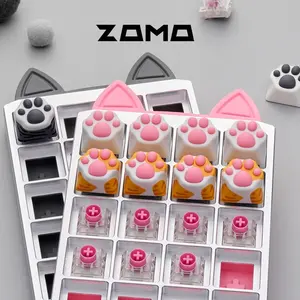 ZOMO Aluminum Alloy & Silicone Mechanical Keyboard Switch Tester Keycap Display Desktop setup