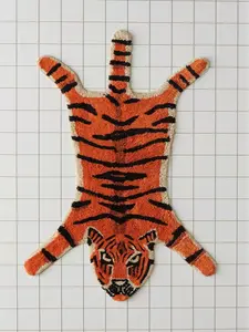 Tiger Shape Tufted Bath Mat – Unique, Soft Design to Add a Fun Touch to Your Bathroom Decor