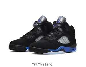 Racer Blue Pop-On Black Mid-Top Footwear - Collectible Sports Shoe, Sneaker, Trainer