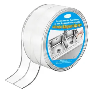 Clear Caulk Tape, Caulking Tape,  Toilet Sealer Around Toilet Base  Self Adhesive Sealant Strip for Kitchen Countertop, Bathroom, Toilet (2.2cm x 10.5Ft)