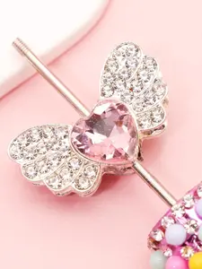 5/10 Counts Random Color Crown & Wings Design Beads, Fashionable Artificial Crystal Decor Beads for DIY Jewelry Making, Trendy All-match & Exquisite DIY Jewelry, Crystal Diy Charms, Diy Jewelry Decoration