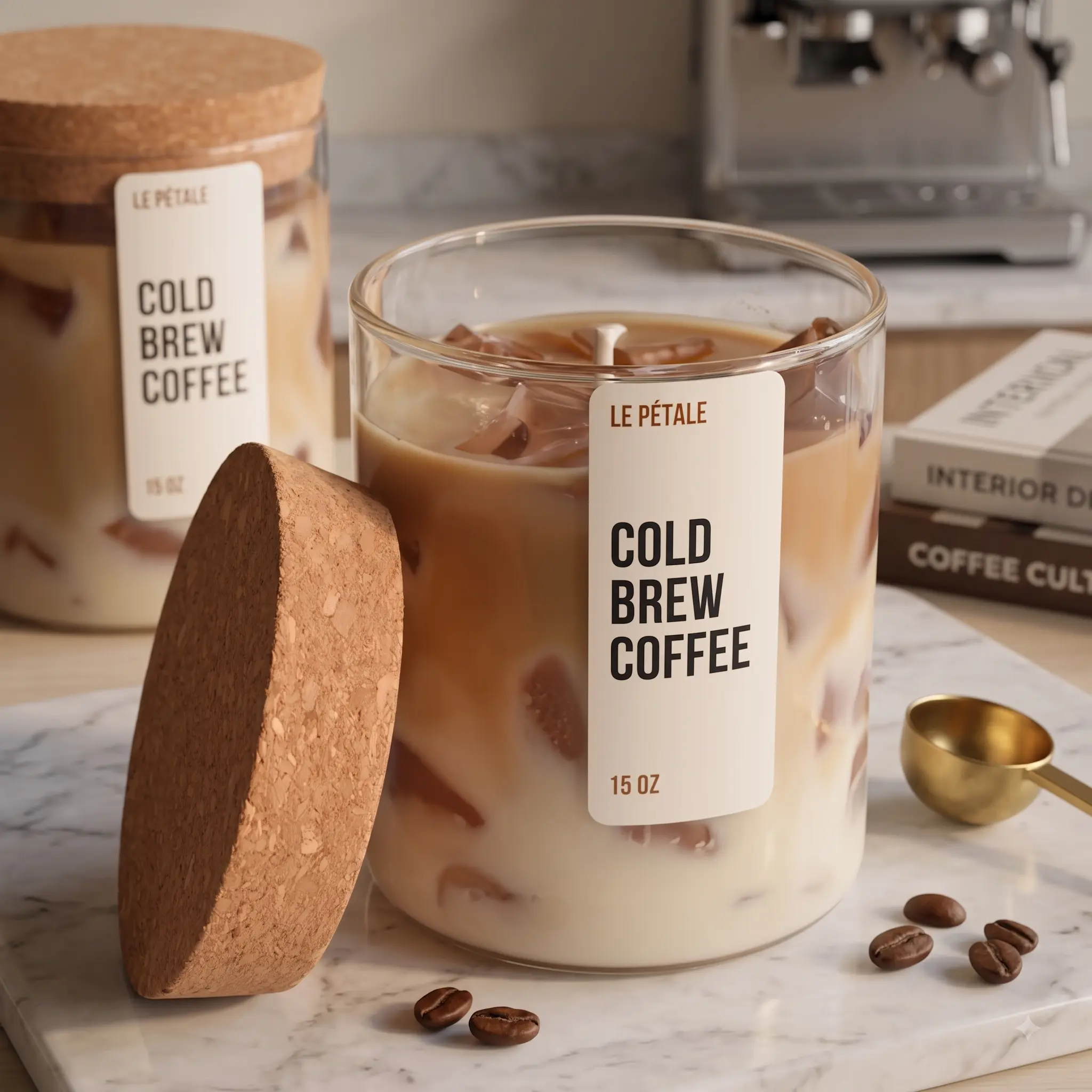Pumpkin Spice Latte Candle | Handmade Soy Wax with Gel Ice Cubes