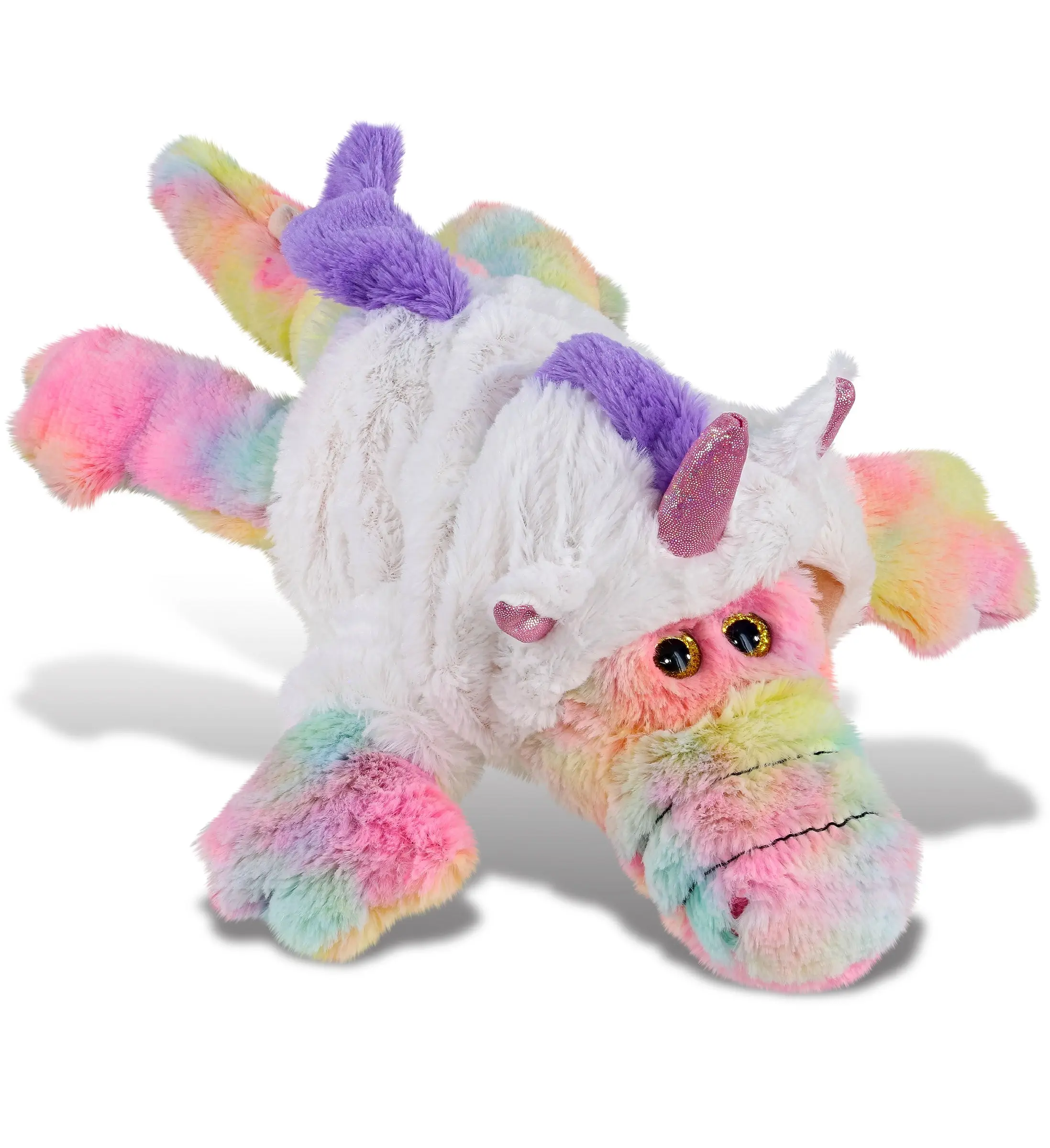 PLUSH UNICORN - SUPER-SOFT PLUSH - RAINBOW ALLIGATOR LARGE 17" Cute Stuffed Animal Soft Huggable