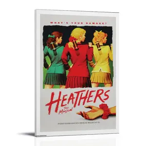 Heathers-1 Poster Broadway Musical Poster Posters Music Album Cover Posters Canvas Wall Art High-Resolution Vintage Band & Artist Prints for Room