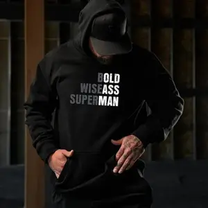 Bold Wiseass Superman Hoodie, Funny Men’S Graphic Tee, Alpha Guys Shirt, Unisex Sweater Pullover Tee