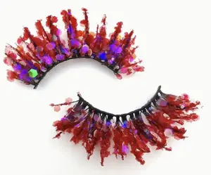 Faux Mink 3D Eyelashes 1 Pair Luminous False Eyelashes Lightweight Makeup