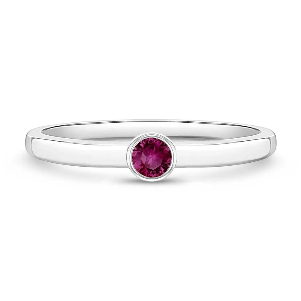 Birthstone Cubic Zirconia Size 2-5 Baby / Toddler / Kids Ring - Sterling Silver