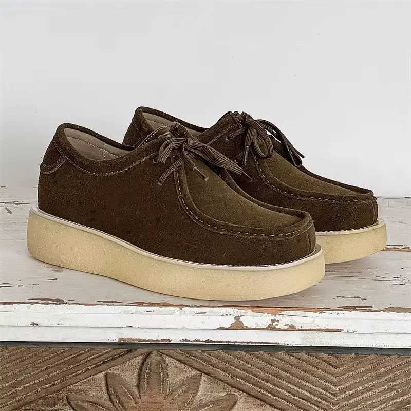 Madera Chunky Wallabee-Style Derby Loafers