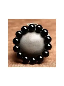 Black Obsidian Bracelet,Healing Crystal Raw Iceland Obsidian Chakra Bracelet for Men,Black