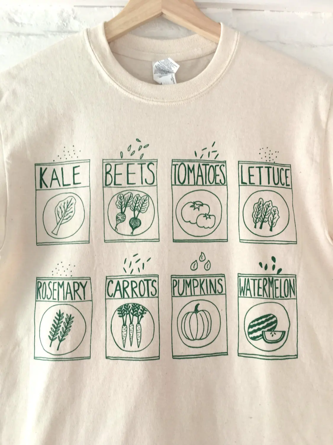 Kale T-Shirt, Garden Shirt, Screen Print T-Shirt, Graphic Tee, Gardening Clothing Gift Cotton Man