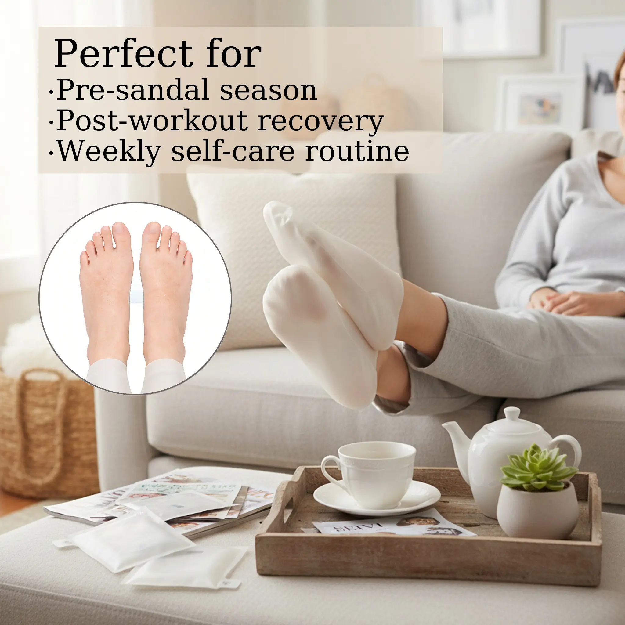 OANVA Foot Peeling Mask 3 Pack Repairs Heels & Removes Dry Dead Skin Callues for Baby Soft FeetAvocado oil & Coconut oil Exfoliating Foot Peel Mask for Dry Cracked Feet