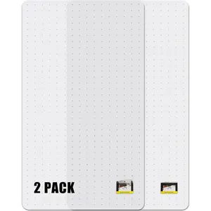Office Chair Mat for Carpet, Set of 2, 32x55 Clear Heavy Duty Computer Chair Mat, Under Desk Protector Carpeted Floors Mat, Easy Chair Movement,Ship Flat