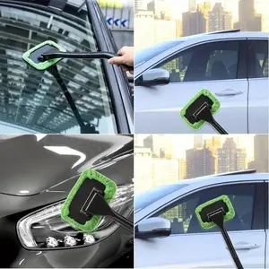 Windshield Cleaning Tool Set, Reusable Car Window Cleaner, 5-Piece Cloth Pads, Dirty Car Washing Brush, Car Cleaning Supplies, Automotive Care Essentials