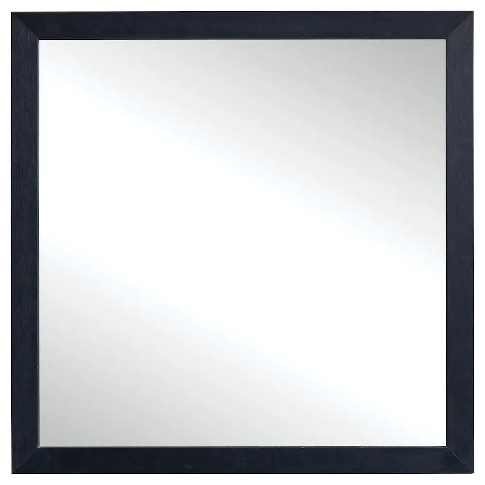 Marceline Rectangle Modern Black Dresser Mirror, Elegant Minimalist Home Decor, MDF Frame, Smooth Glass Surface