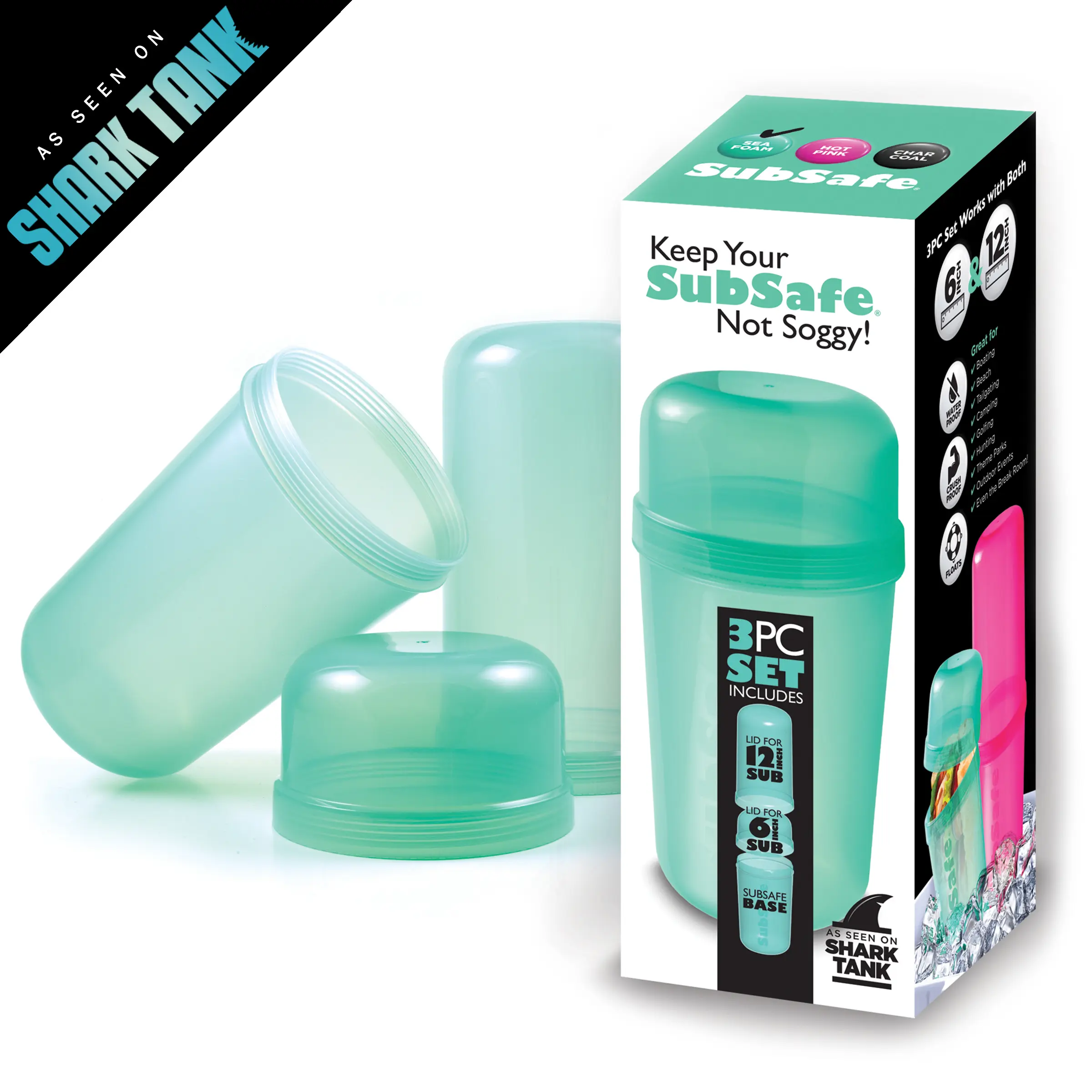 SubSafe 3 Piece Sandwich Container