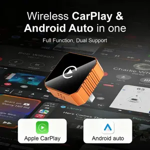 2026 New Orange CarPlay Wireless Adapter, compatible with iPhone/Android, fast connection, no delay, hands-free calling, electronic charger, high-quality material, perfect gift for boyfriend for Christmas or birthday