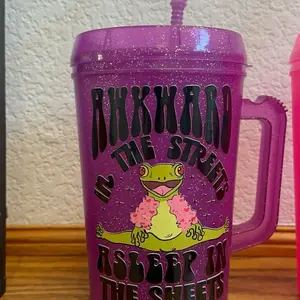 34oz HIP SIPS Mug with Lid & Straw - Bridal Party Mug, awkward in the streets, asleep in the sheets, Drinkware - Tumbler Washable Coffee Reusable, fun, trendy Cup Lightweight
