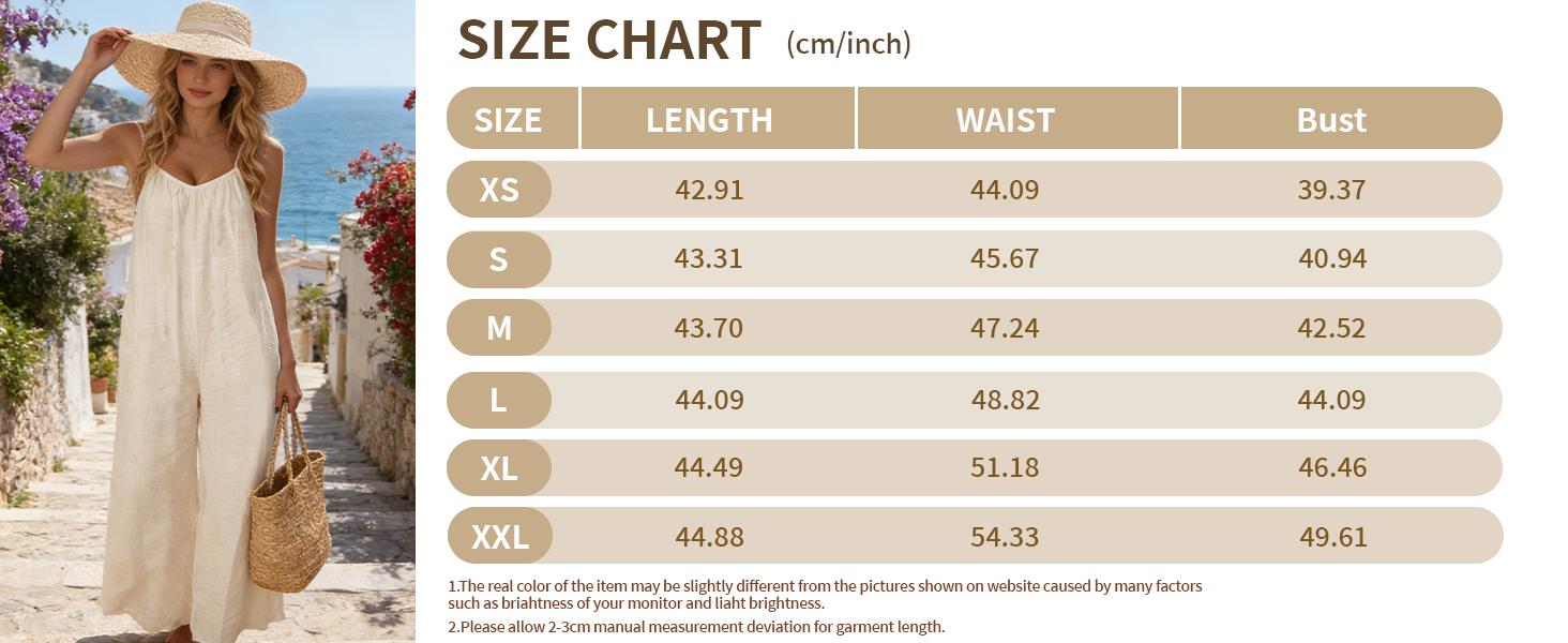 WoodBerry Women's Backless Spaghetti Strap Jumpsuit Summer Sleeveless Tie Back Long Wide Leg Romper with Side Pockets Casual Loungewear Outfit for Beach Vacations