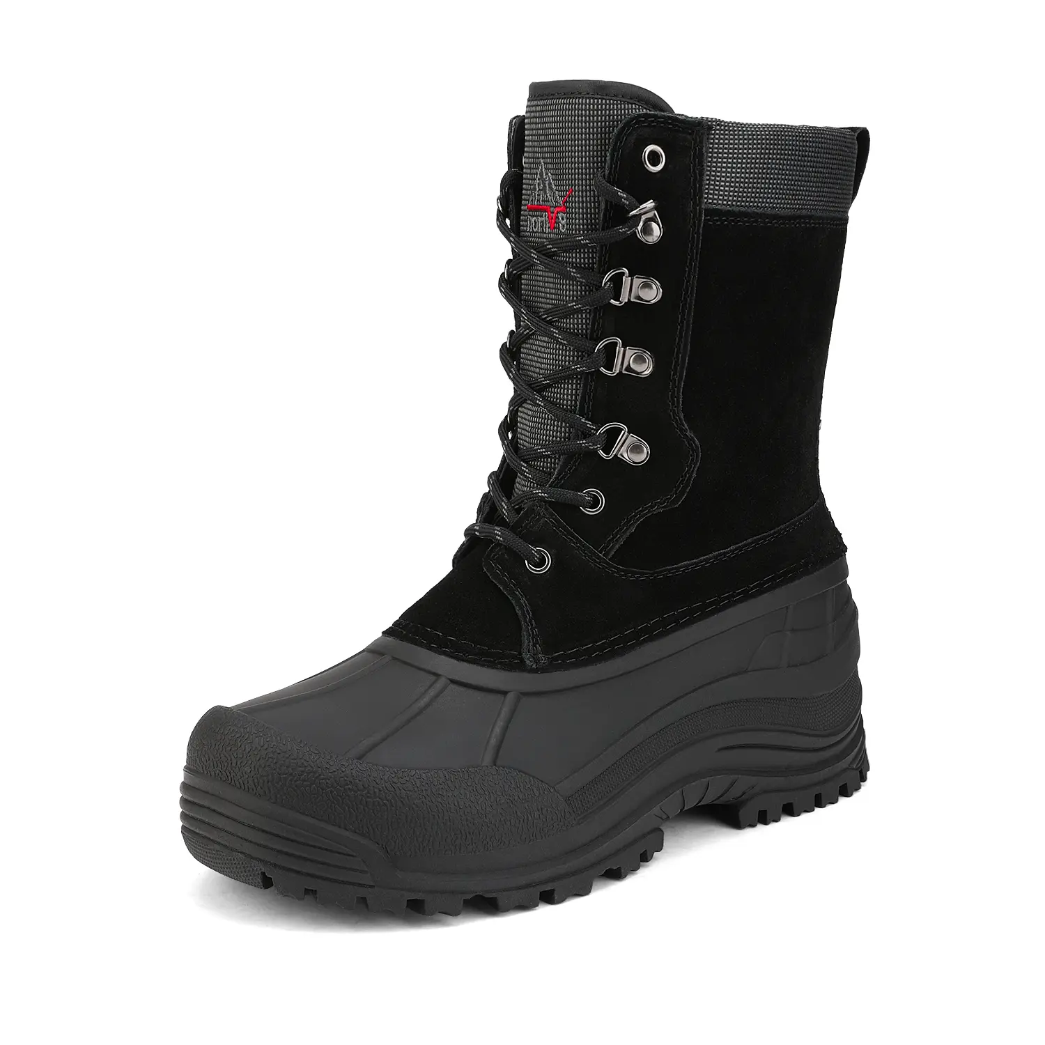 NORTIV 8 Men's Waterproof Insulated Snow Boots, Lace-up Winter Outdoor Footwear for Hiking with Slip-Resistant Rubber Soles, Shoe