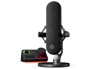 SteelSeries Alias Pro Kit  XLR Mic + Stream Mixer  3X Bigger Capsule for Gaming, Streaming and Podcasting  USB/XLR Interface  Free Sonar Audio Software  Custom Controls  RGB  Single or Dual PC