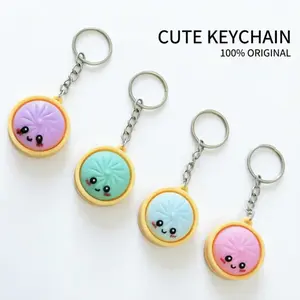 Mini Dumpling Keychain – Cute Cartoon Charm for Bags, Backpacks & Keys, Perfect Gift for Kids, Soft and Sturdy