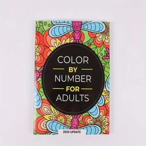 A5 Adult Coloring Book for Numbers, Anxiety Therapy Coloring Book, Stress Relief Activity Book, Creative Doodling Journal